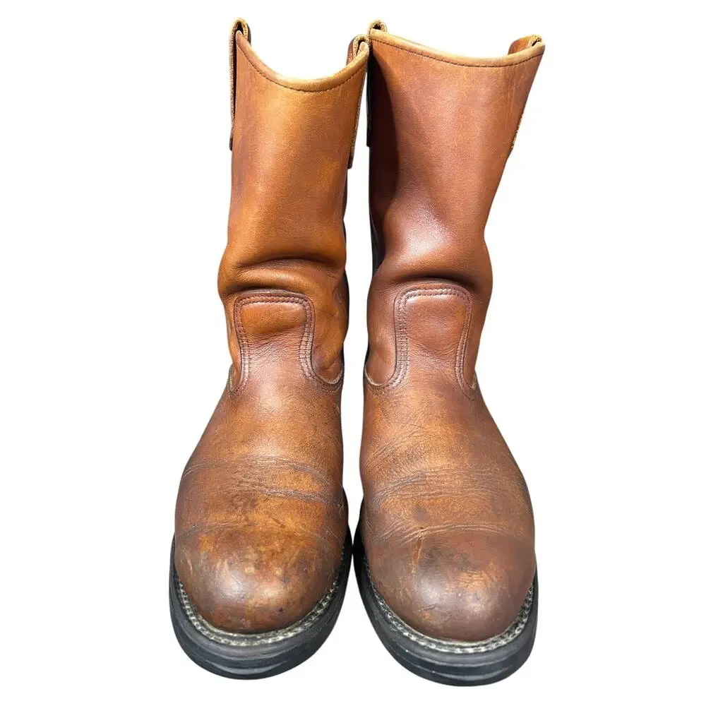 Vintage Red Wing 1198 Pecos Brown Leather Soft Toe Western Boot Size 8.5 D